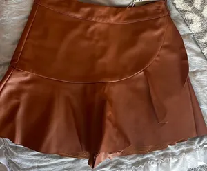 DO+BE Brown Leather Skort thumbnail 2
