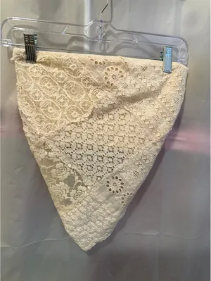 Free People Ivory Crochet Lace Strapless Bandeau Top S/P thumbnail 2