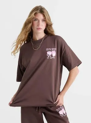 Unlike Humans Brown Graphic Tee thumbnail 1