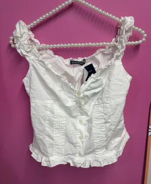 NWT Brandy Melville white Elena top small thumbnail 1
