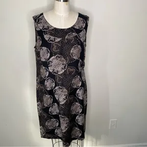 212 Collection Linen Cotton Floral Shift Dress Sz 14 thumbnail 3