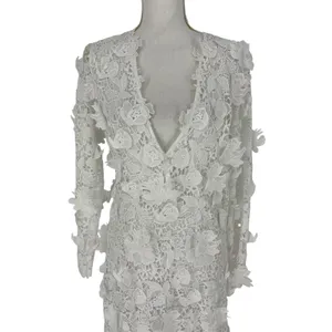 LoveShackFancy Sylvester Bridal‎ Lace Gown White Size 4 NWT thumbnail 13