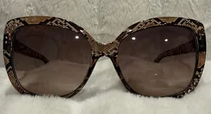 Guess | Brown Snakeskin w/Rhinestones | Cat Eye Sunglasses thumbnail 1