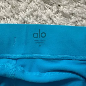 Alo Yoga Women's 7/8 High-Waist Checkpoint Leggings aqua blue size medium thumbnail 9