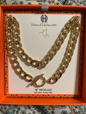 House of Harlow 1960 Gold Double-Row Chunky Chain Necklace thumbnail 7