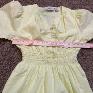 Anthropologie Haute Hippie Yellow Maxi Peasant Dress Gardenparty Boho Sz XS thumbnail 4