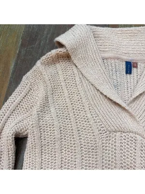 Anthropologie Pilcro Baby Pink V Neck Sweater XS thumbnail 2