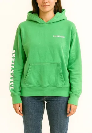 TALENTLESS Size XS Green Hooded Sweatshirt thumbnail 1