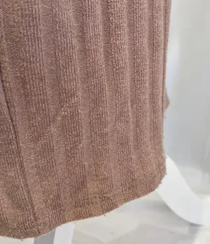 Floret Studios New Twist Open Back Long Sleeve Ribbed Sweater Dress Mocha thumbnail 16
