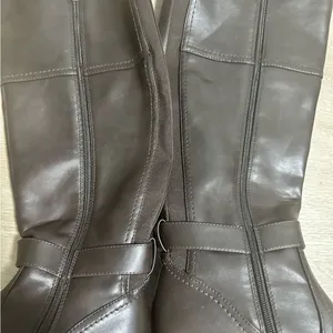 Tommy Hilfiger Brown Leather Riding Boots Women’s 10 thumbnail 4
