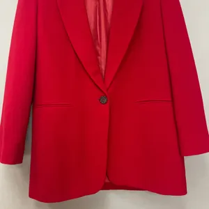 Vintage Saks Fifth Avenue Wool Blazer Nylon Cashmere Red Folio‎ Collection Women thumbnail 4