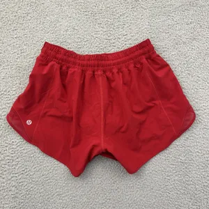 Lululemon Hotty Hot Shorts Low Rise 4" Dark Red Athletic Athleisure Women's 6 thumbnail 2