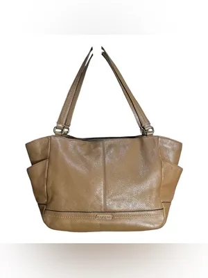 Coach British Tan Carrie Shoulder Tote with Brass Hardware Style F23284 thumbnail 7