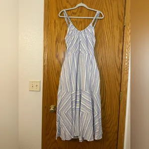 La Vie by Rebecca Taylor Leila Striped Midi Dress - Size L thumbnail 3