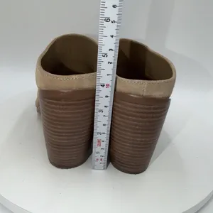 Vince Camuto Aimie Tan Suede Slip On Block Heels Mules Women's Size 8.5‎ thumbnail 5