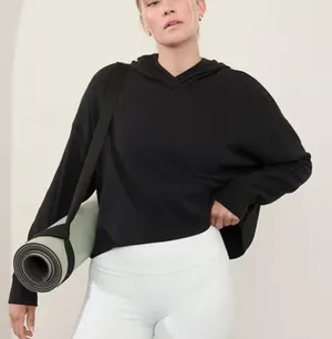 Athleta M Presence Hoodie Black Medium thumbnail 1