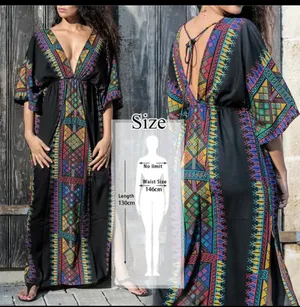 Bohemian Black Kimono/Cover Up One Size thumbnail 4