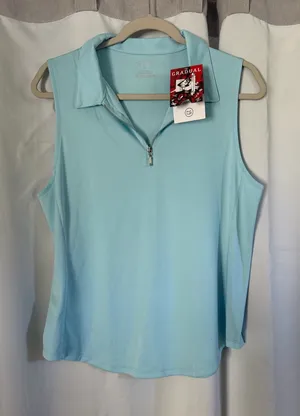 Gradual Quarter Zip Tank Blue Size L thumbnail 1