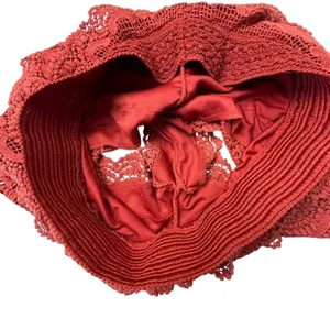 American Rag Women's Red Crochet Lace Ruffle Shorts Size L‎ - flawed thumbnail 3