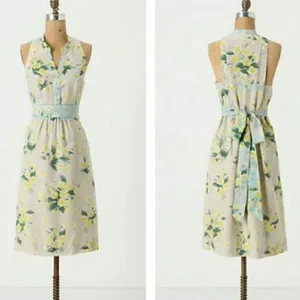 Anthropologie Maeve Dutch Yellow Floral Print Sleeveless Shift Dress‎ Size 0 thumbnail 2