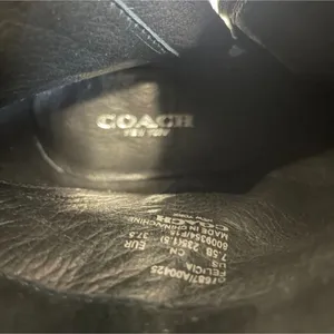 Coach Size 7.5 Boots Block Heel Black Studded thumbnail 8