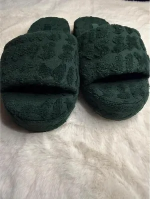 SKIMS Spa Terry Platform Slide Slippers Pine Green EU 37 / US 6.5-7 New thumbnail 2