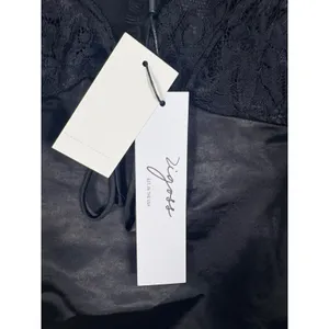 Vigoss Cami Top Womens Large Black New Lace Satin‎ Tie Front thumbnail 5
