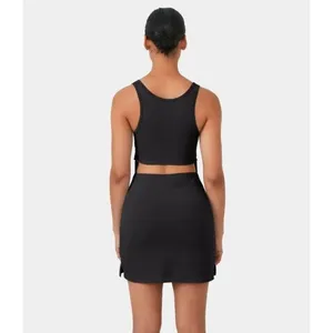 Halara Square Neck Mid Rise Bloom Cut Out 2-Piece Dress Black S thumbnail 4