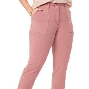 Old Navy Pants Utility Straight Leg Raw Hem Cargo Casual Pink Women’s 14 Plus thumbnail 11