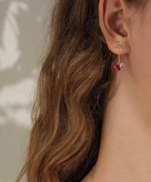 Crystal Love Heart Dangle Drop Earrings for Women thumbnail 4