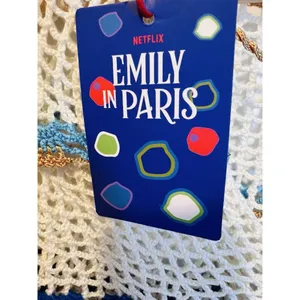 My Beachy Side Rima Scalloped Crop Top Medium Crochet Malibu Blue $235 Boho thumbnail 8