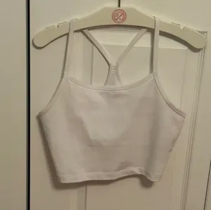 Aerie Offline The Hugger Longline Bra Top in White thumbnail 2