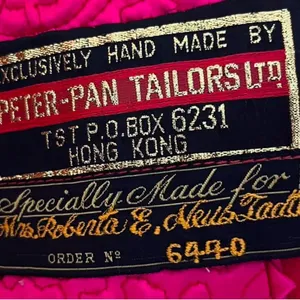 PETER PAN Tailors Red Coat Midi Lined Handmade Womens Small VINTAGE Hong Kong thumbnail 13