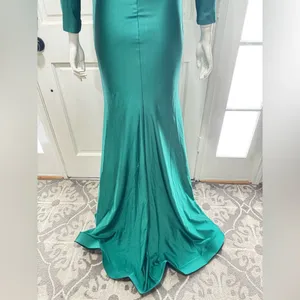 ATRIA COUTURE Long Forest Green Evening/Formal Dress Size Large P-35 thumbnail 12