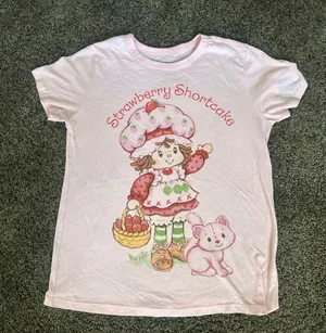 Strawberry Shortcake Pink T-Shirt Size XS 0335 thumbnail 1