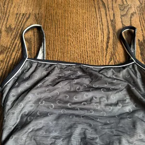 Oscar de la Renta Womens One Piece High Cut Leg Swim Suit Sheer Black Size Large thumbnail 3