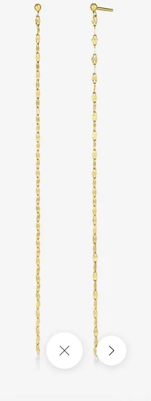 Chain duster earrings 18k gold thumbnail 1
