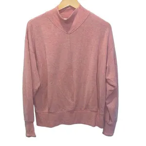 Athleta Apollo Mock Crewneck Sweatshirt Conch Pink Heather Size Small‎ thumbnail 3