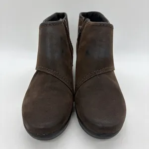Clarks Cloudsteppers Womens 7.5 Caddell Rush Ankle Bootie Dark Brown Side Zip thumbnail 3