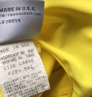 Vintage Cannondale Cycling Shirt with Pockets Yellow Women's Size L Large thumbnail 10
