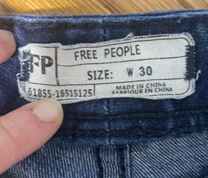 Free People Size 30 distressed denim mid rise Maggie style thumbnail 5