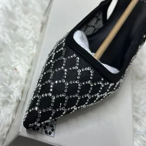 a new day Black and Silver Mesh Kitten Heel Pumps with Sequins Embellished thumbnail 10