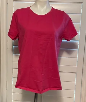 Amazon Essentials Hot Pink Short Sleeve Tee Size L thumbnail 1