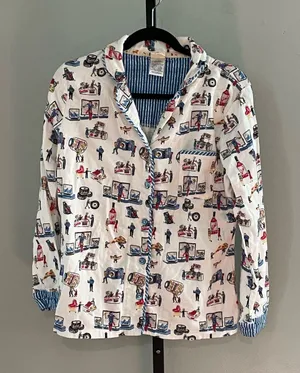 Munki Munki Costco Print Pajama Top Size Small thumbnail 1