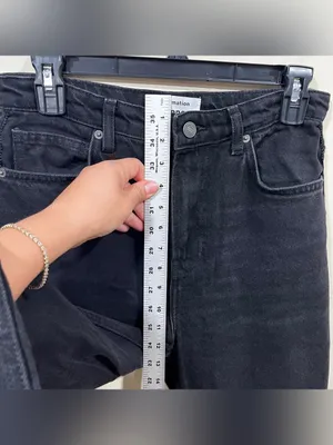 Reformation Wilder High Rise Wide Leg Jeans black size 28 EUC thumbnail 7
