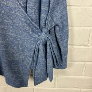 Gap Blue Stretch Knit Wrap Style Top Size XXL thumbnail 5