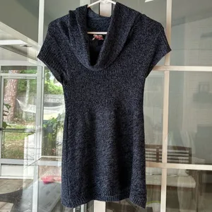 Derek heart cowl neck short sleeve sweater top thumbnail 3