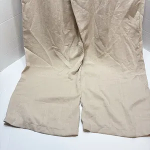 Halara High Waisted Drawstring Pocket Wide Leg Casual Linen-Feel Pants 30x29 thumbnail 6
