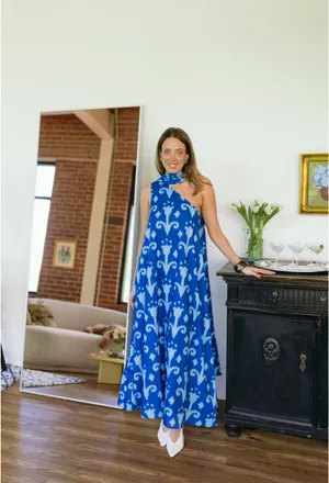 Vestique Lottie Blue One Shoulder Maxi Dress thumbnail 3