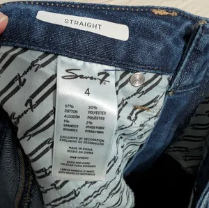 NWT Seven 7 High Rise Straight Leg 90s Jeans W4 Dark Wash thumbnail 5